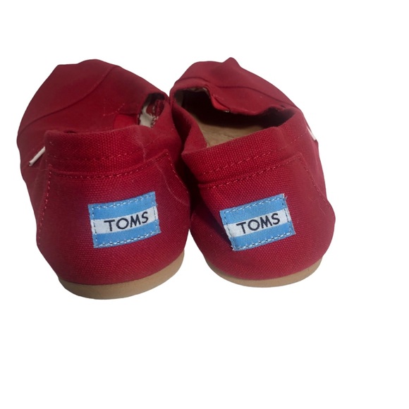 Toms Alpargata red slip on canvas shoes Sz 9 - Picture 3 of 4
